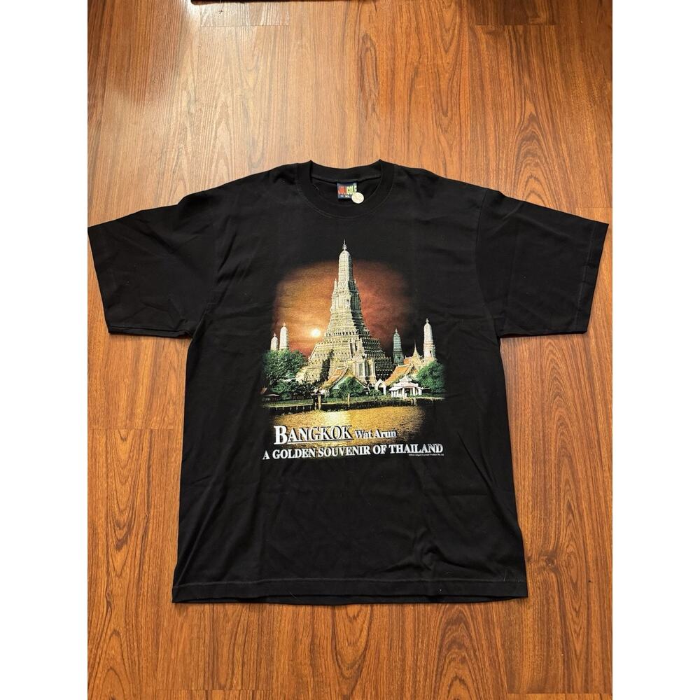 JOLIGOLF SZ XL BANGKOK WAT ARUM GOLDEN SOUVENIR OF THAILAND T-SHIRT, ART 560